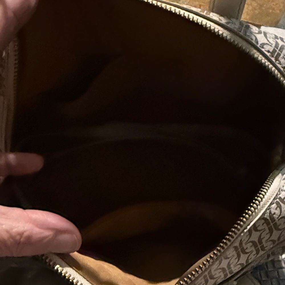 Fossil Tan Monogram Satchel - Picture 6 of 14